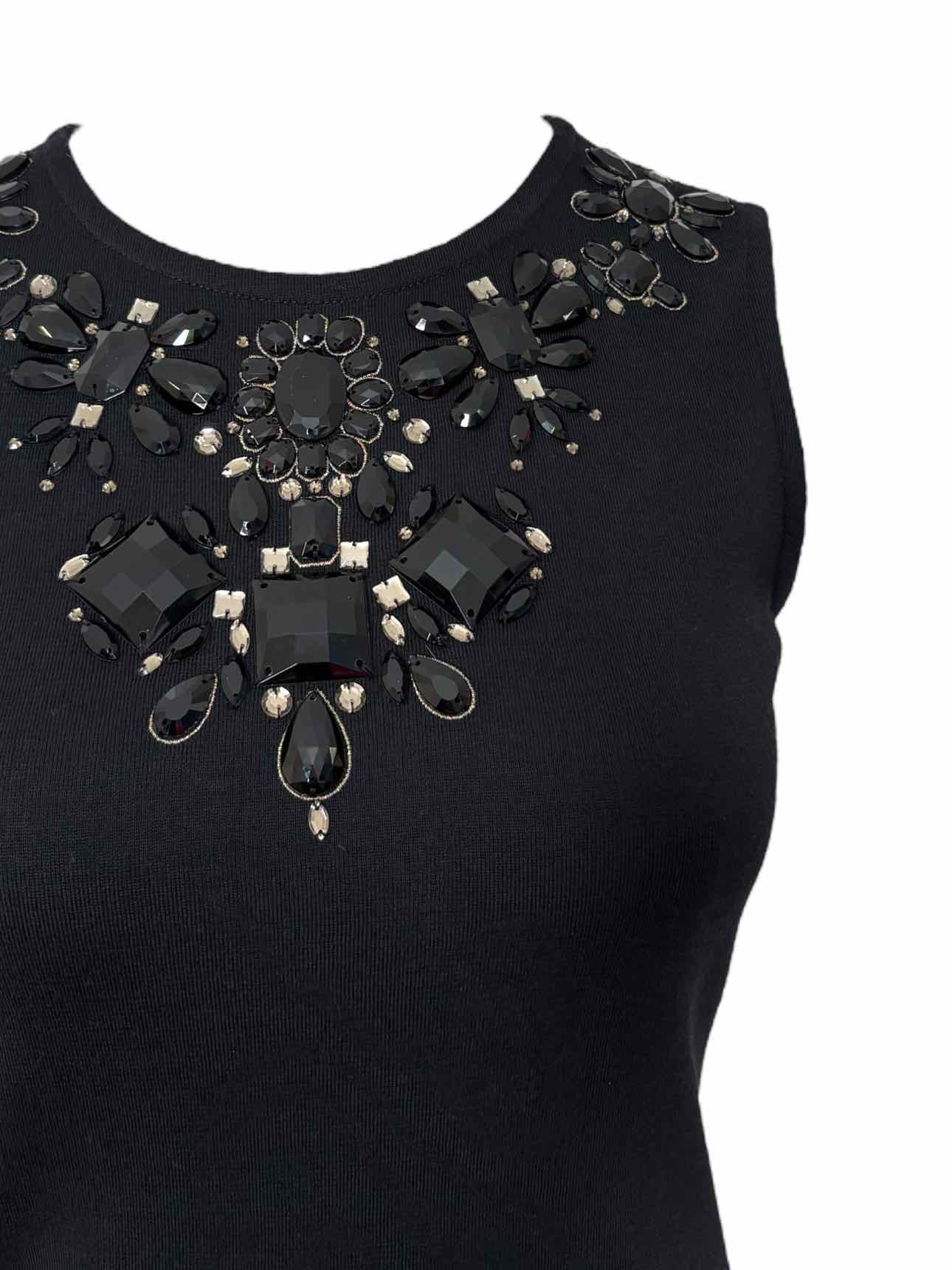 St. John Beaded Jewel Contrast Size 4 Dress - Image 3