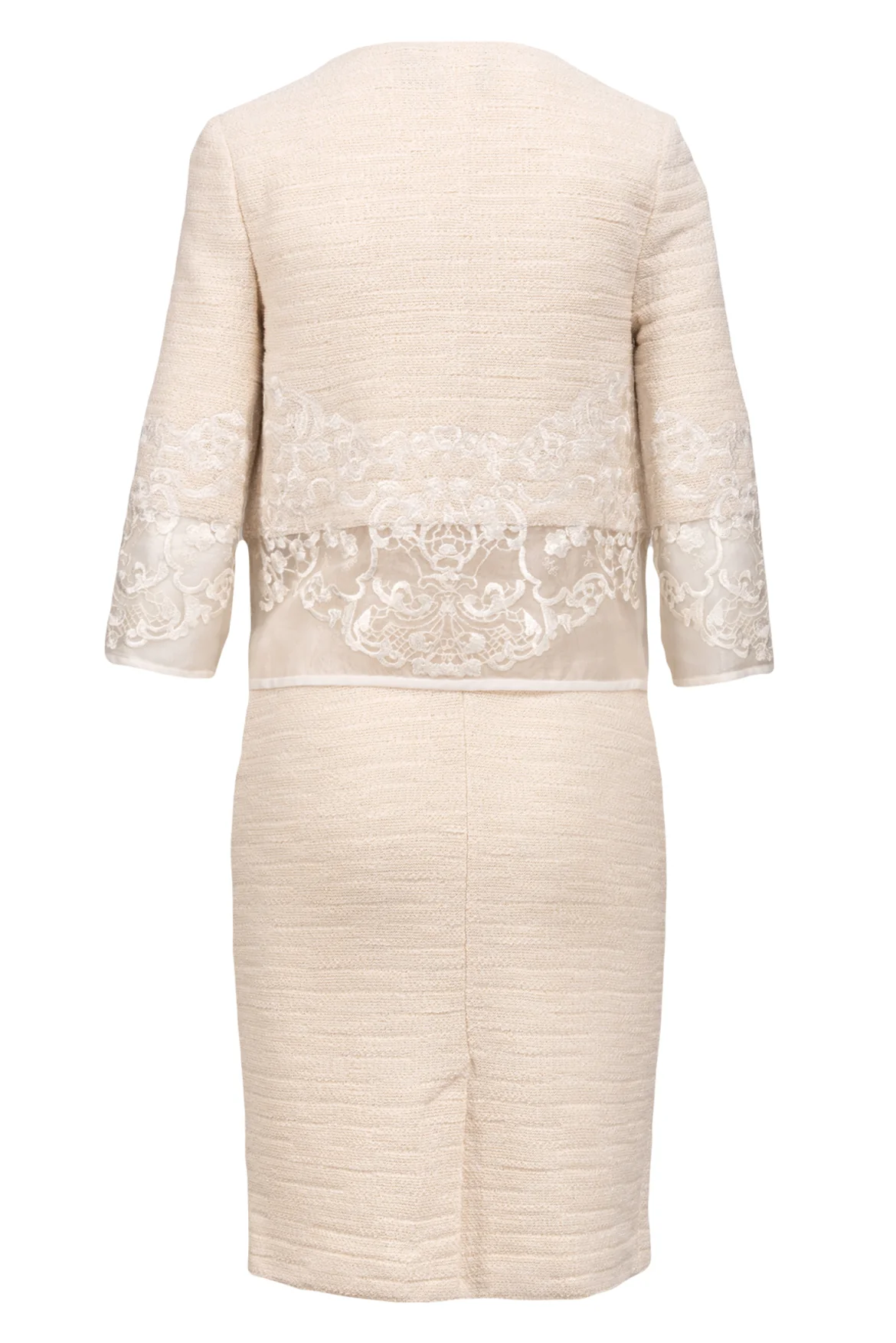 St. John Couture Size 2 Embroidered Evening Jacket & Sleeveless Dress Set - Image 2