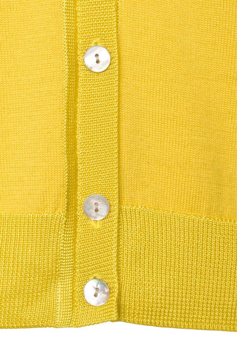 St. John Size S Wool-Blend Button-Up Cardigan - Image 3