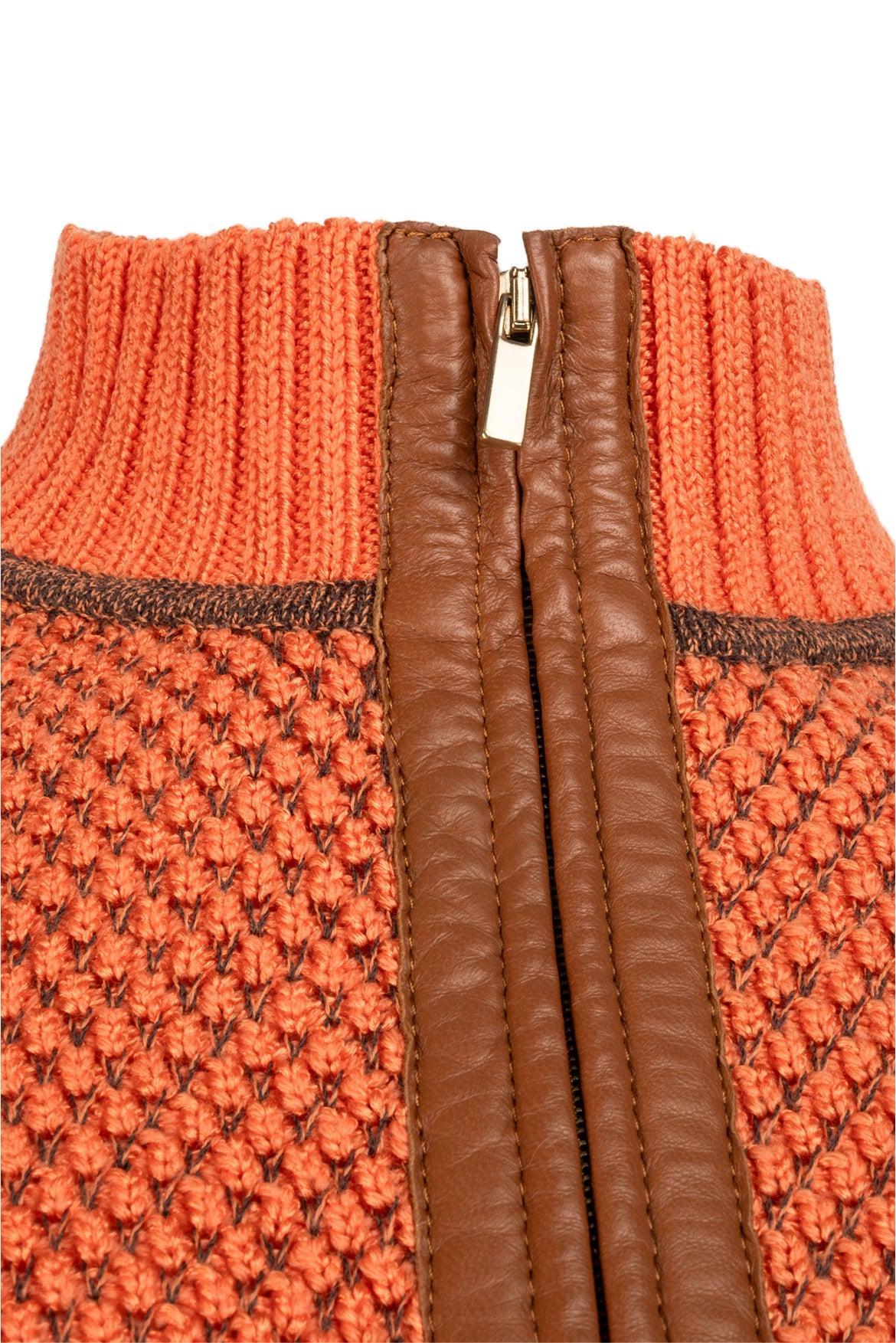 St. John Size XS/S Wool Blend Knit Zip Front Cardigan - Image 3