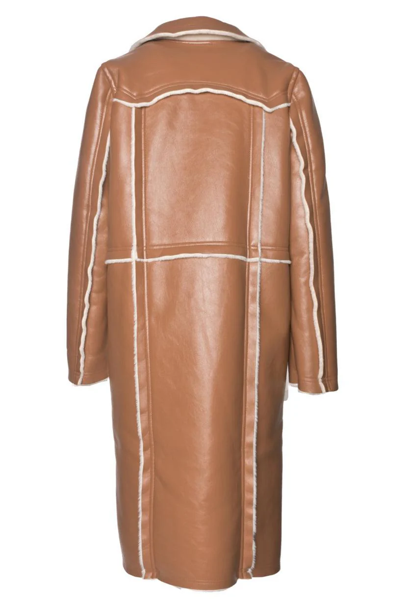 Stand Studio Size 32 Faux Leather & Shearling Coat - Image 2