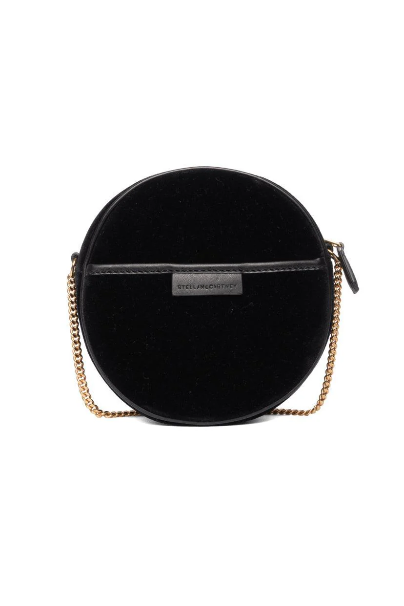 Stella Mccartney Crystal Monogram Velvet Circle Crossbody - Image 3