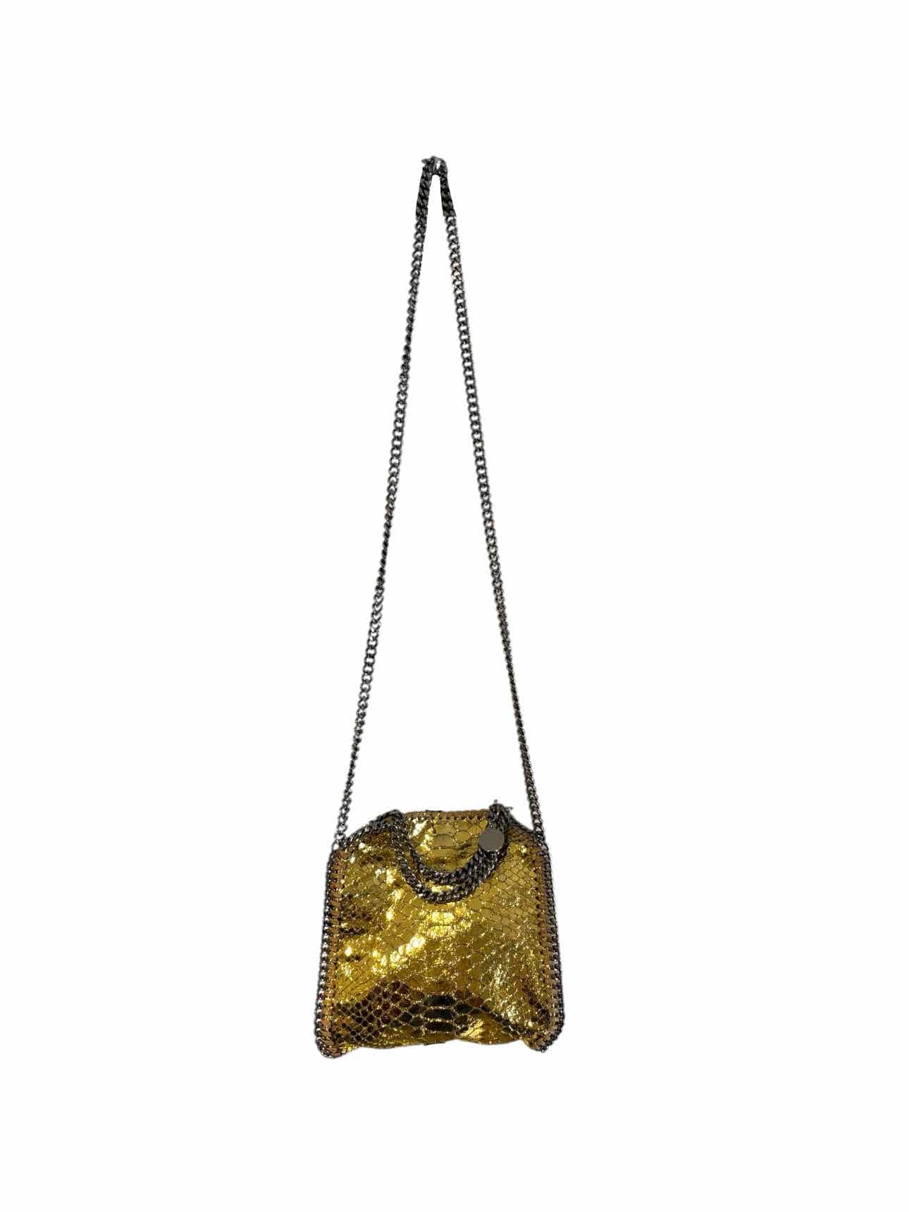 Stella Mccartney Faux Leather Metallic Snake Print Falabella  Crossbody Purse - Image 6