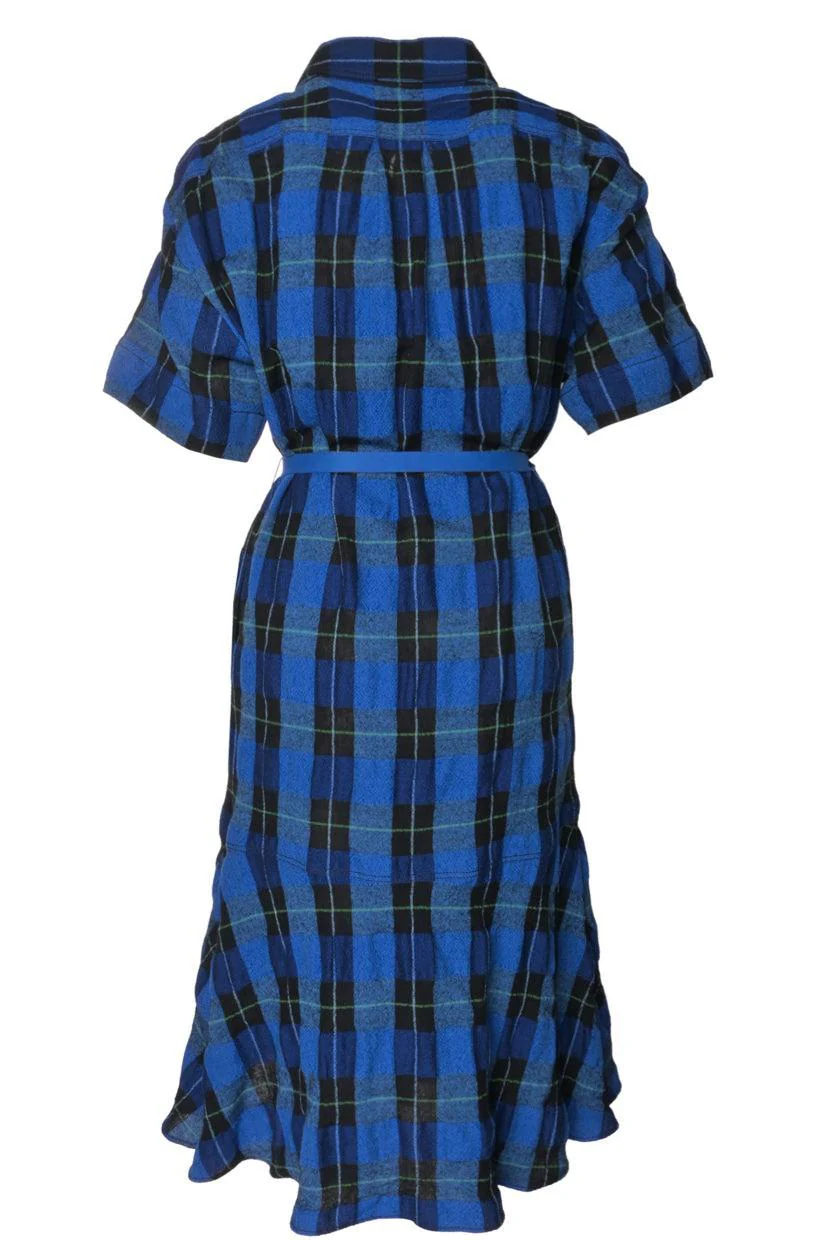 Stella Mccartney Size 34 Plaid Print Wool Blend Dress - Image 2