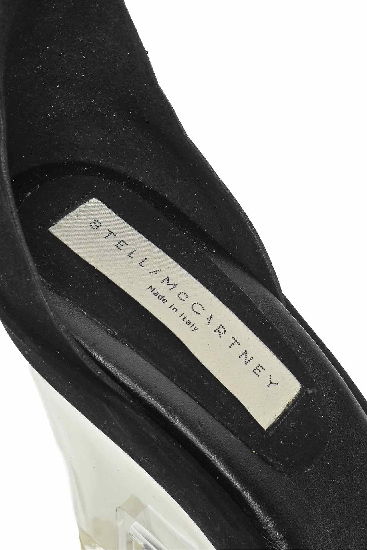 Stella Mccartney Size 38.5 Faux Suede Ankle Strap Platform Wedges - Image 5