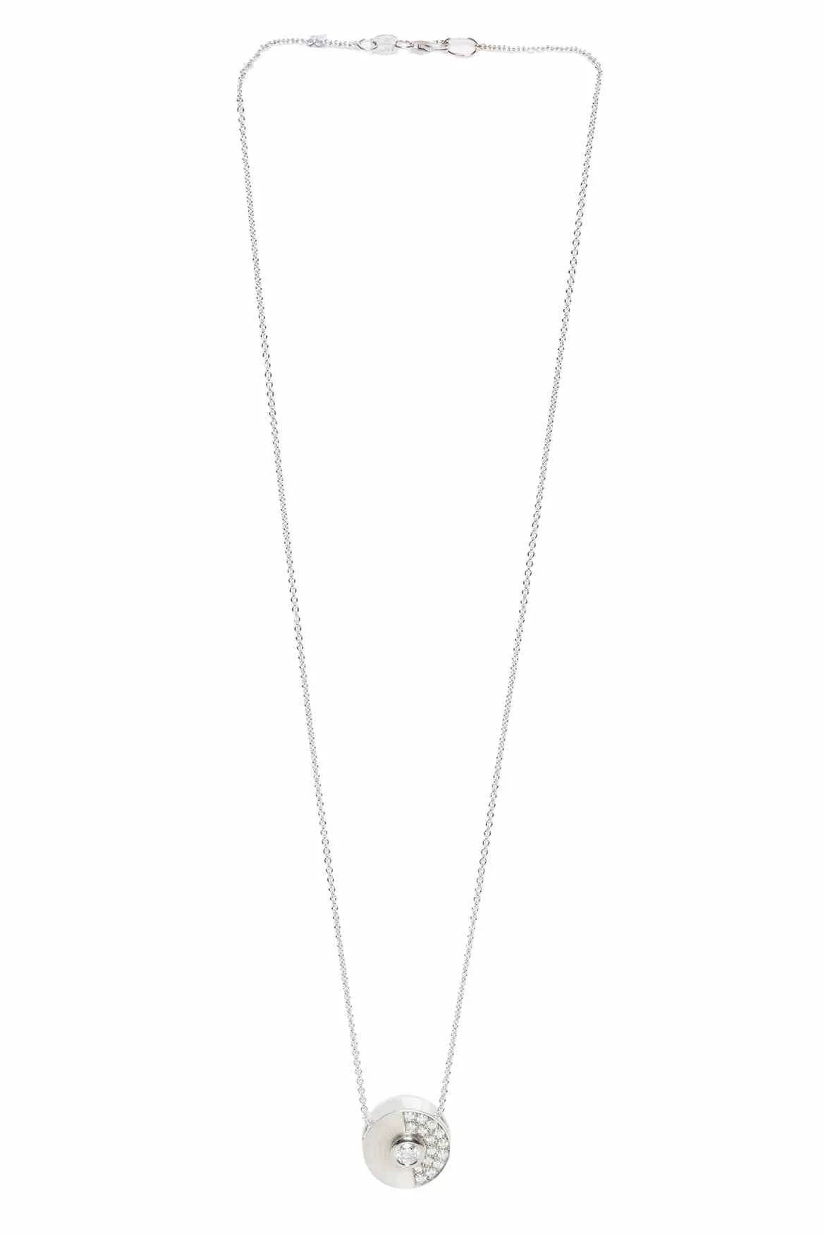 Stittgen 18K Chain & 19K White Gold Diamond Slider Pendant Necklace - Image 2