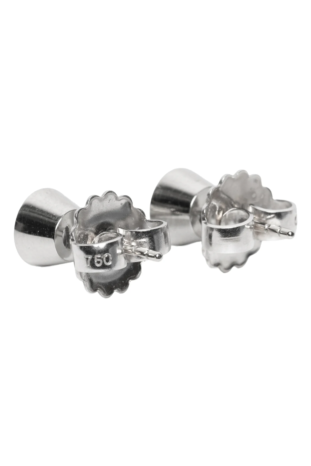 Stittgen 18K White Gold Diamond Stud Earrings - Image 2