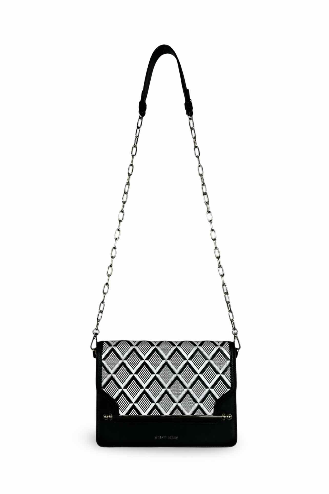 Strathberry Monochrome Weave Mini East/West Calfskin Leather Crossbody - Image 6