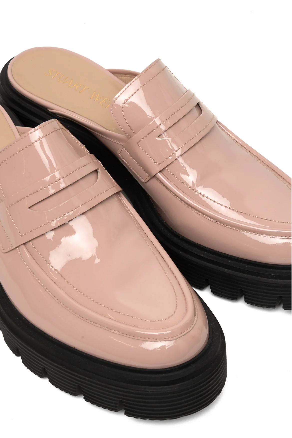 Stuart Weitzman Size 10.5 Soho Chill Patent Leather Mules - Image 4