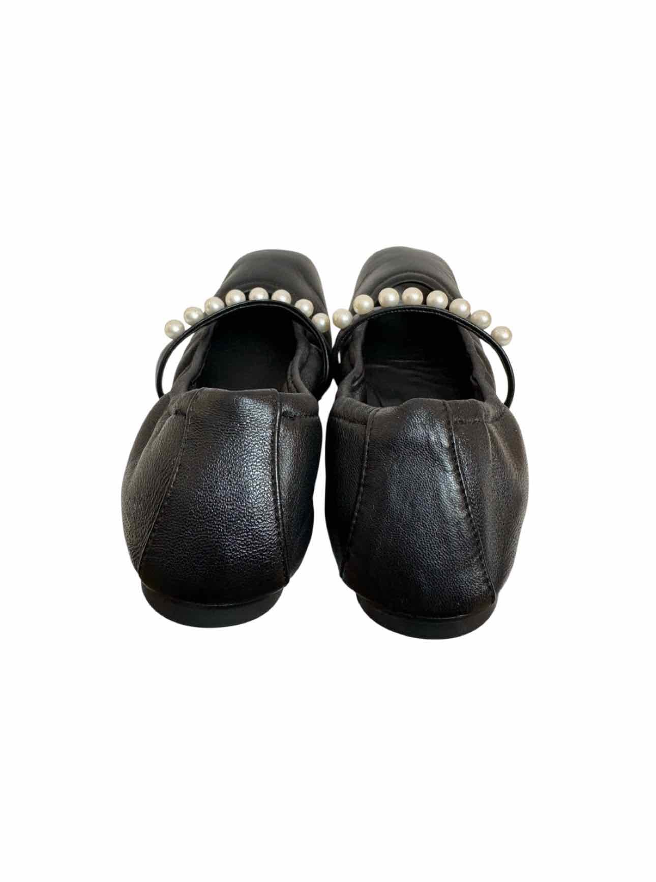 Stuart Weitzman Size 6.5 Leather Faux Pearls Flats - Image 4
