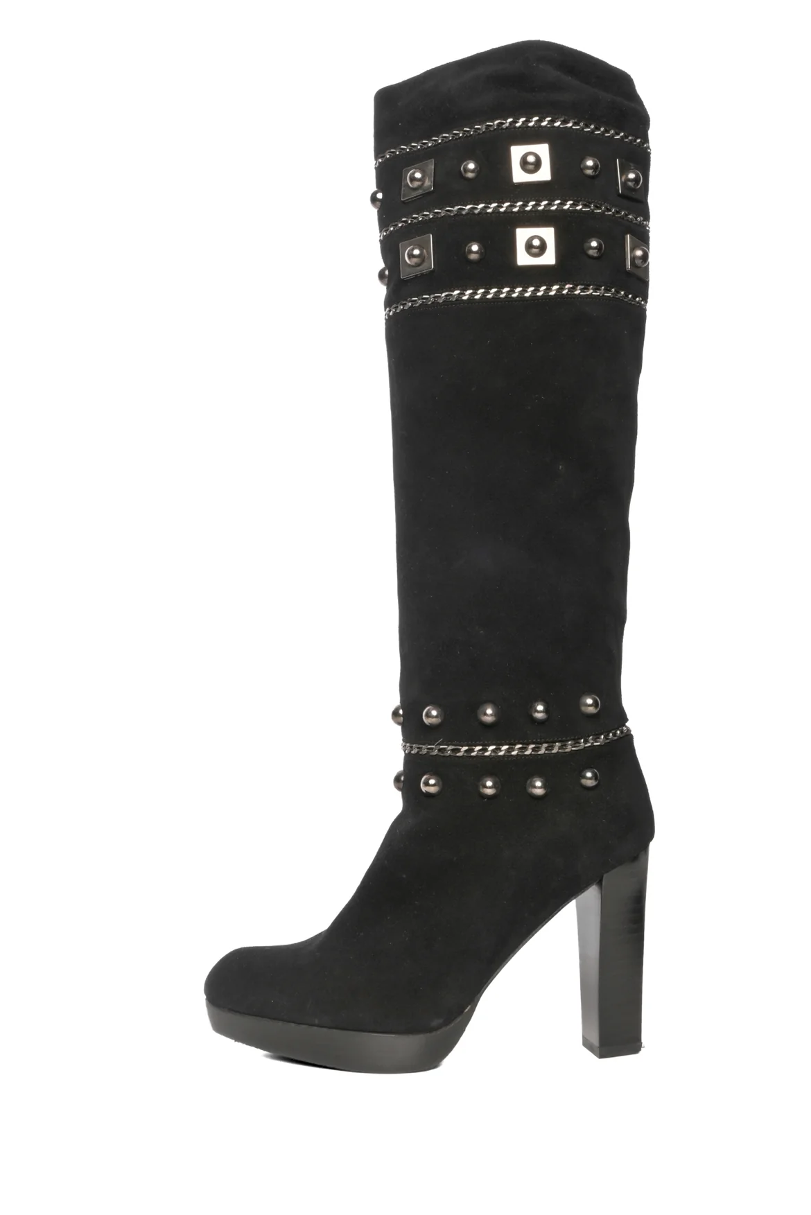 Stuart Weitzman Size 6 Stadium Studded Suede Boots - Image 3