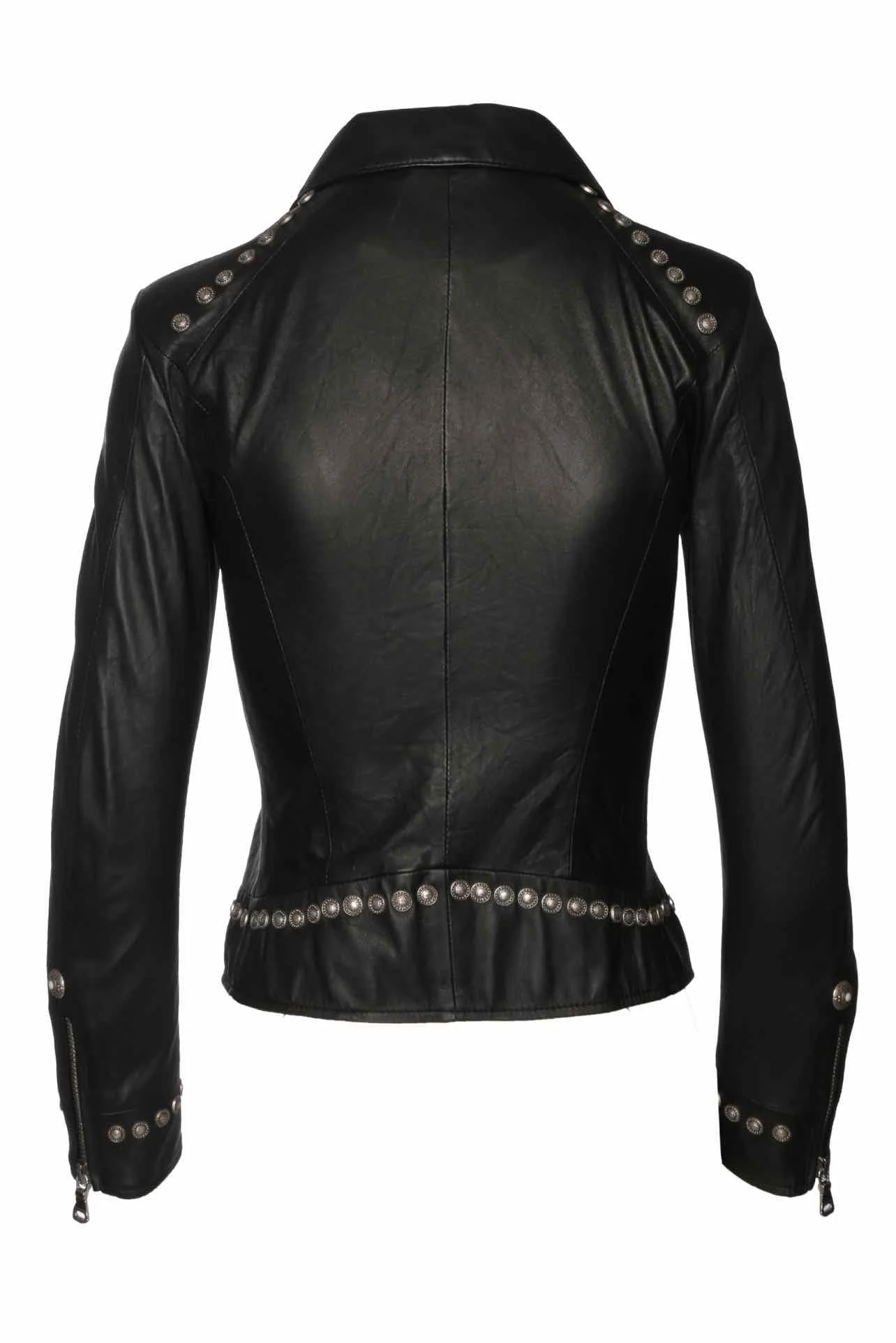 Sylvie Schimmel Size 34 Lamb Leather Studded Jacket - Image 2