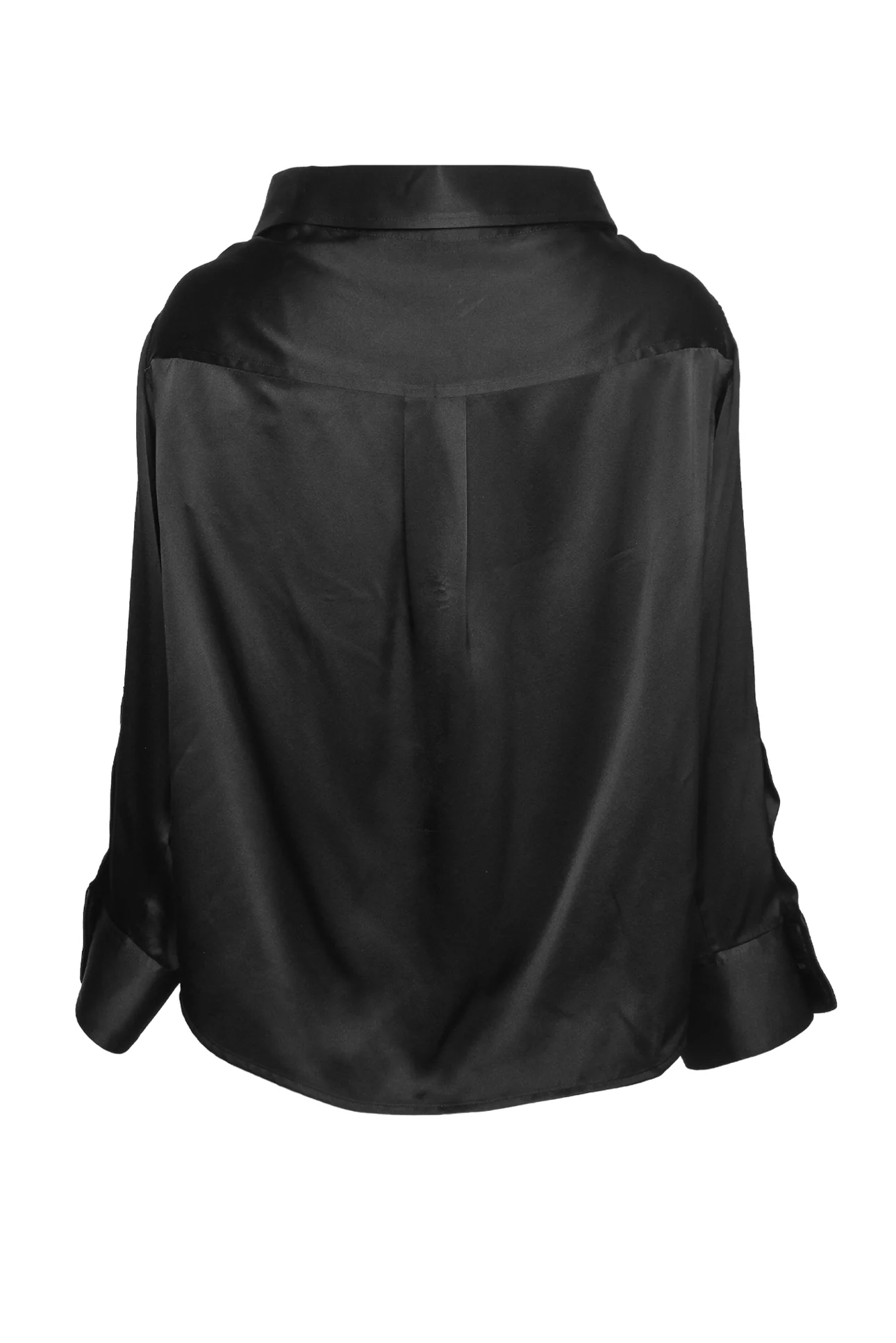 T Alexander Wang Size M Off-The-Shoulder Silk Charmeuse Shirt - Image 2