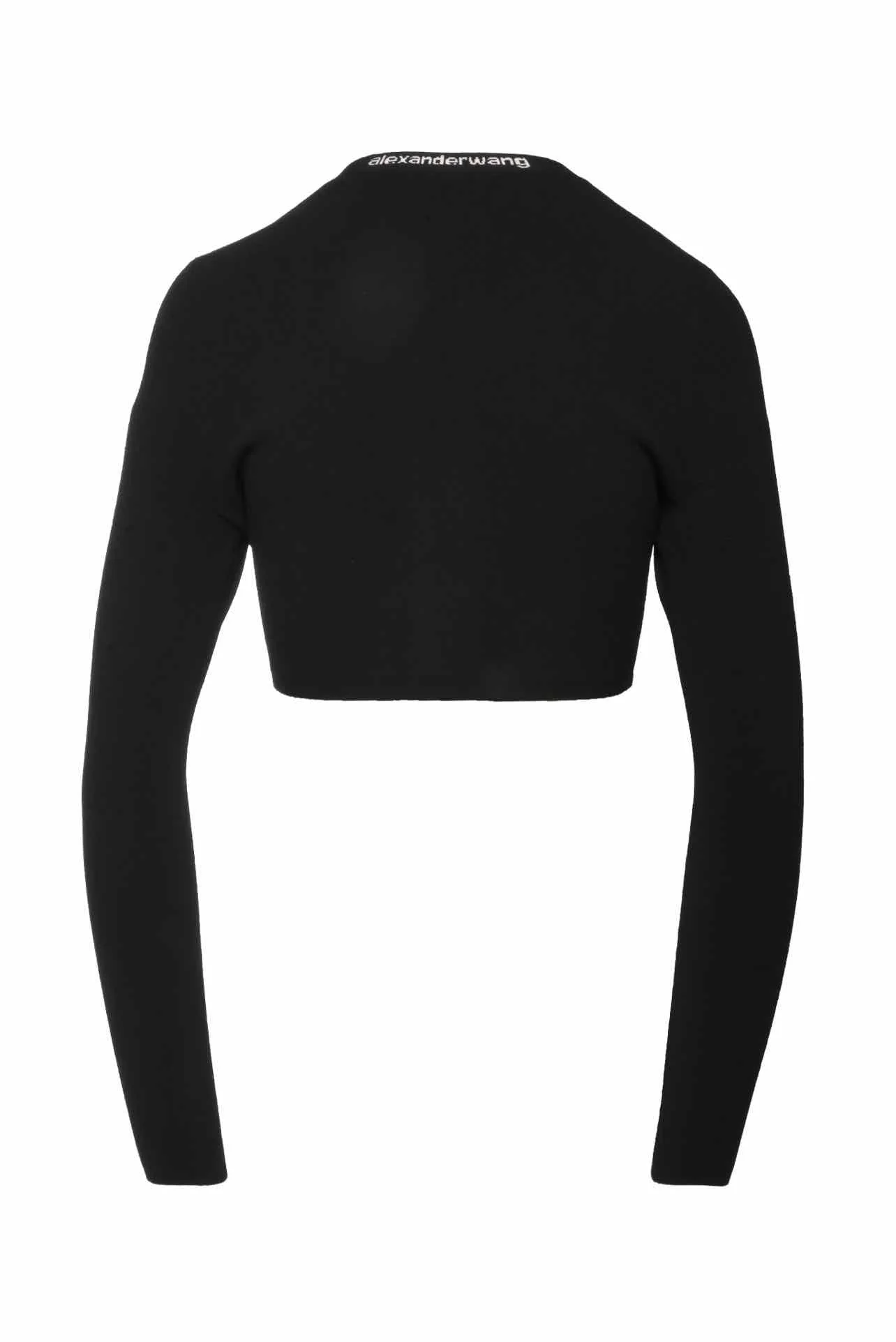 T Alexander Wang Size S Logo Cropped Cardigan - Image 2