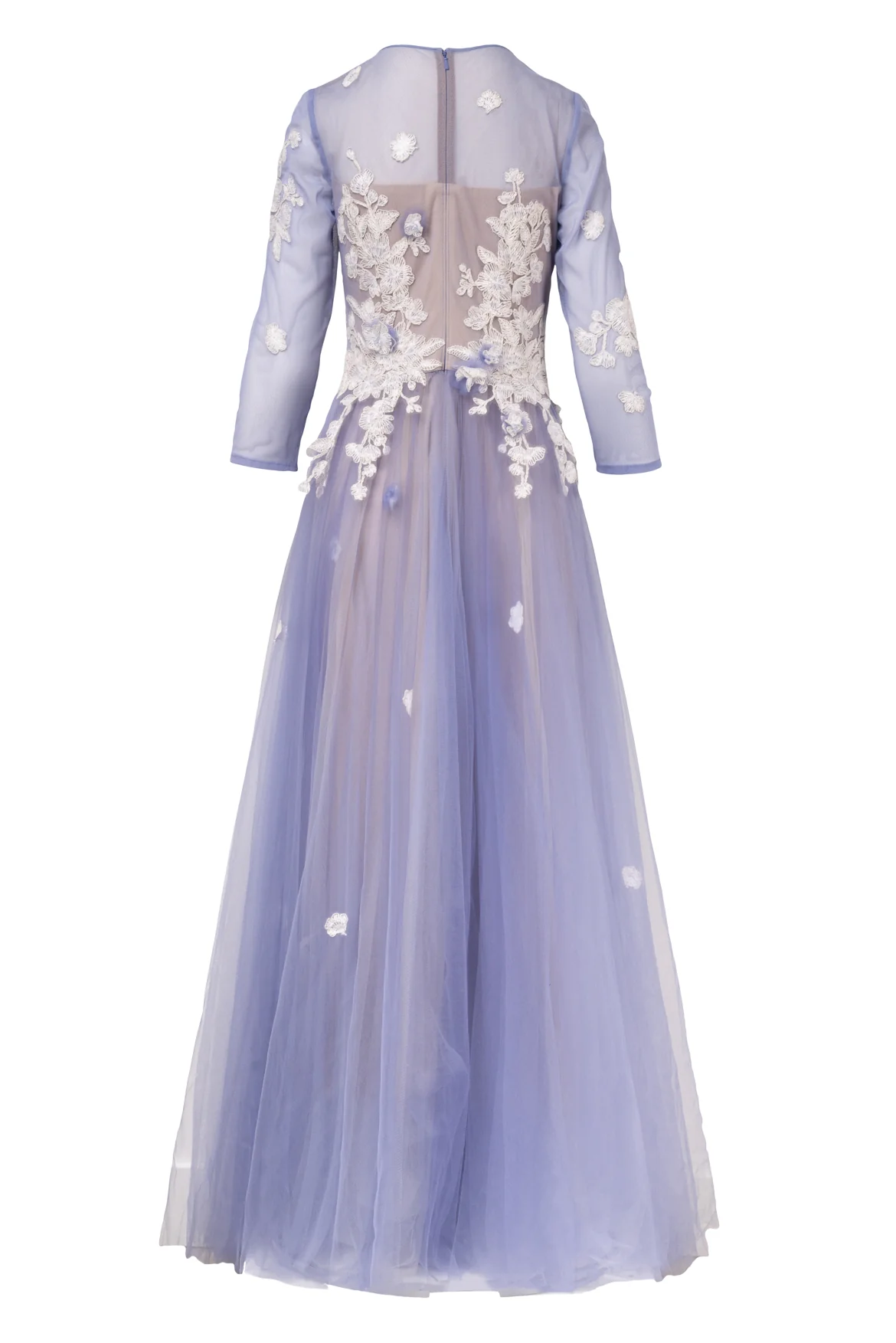 Tadashi Size 6 Cherry Blossom Embroidered Tulle Dress - Image 2