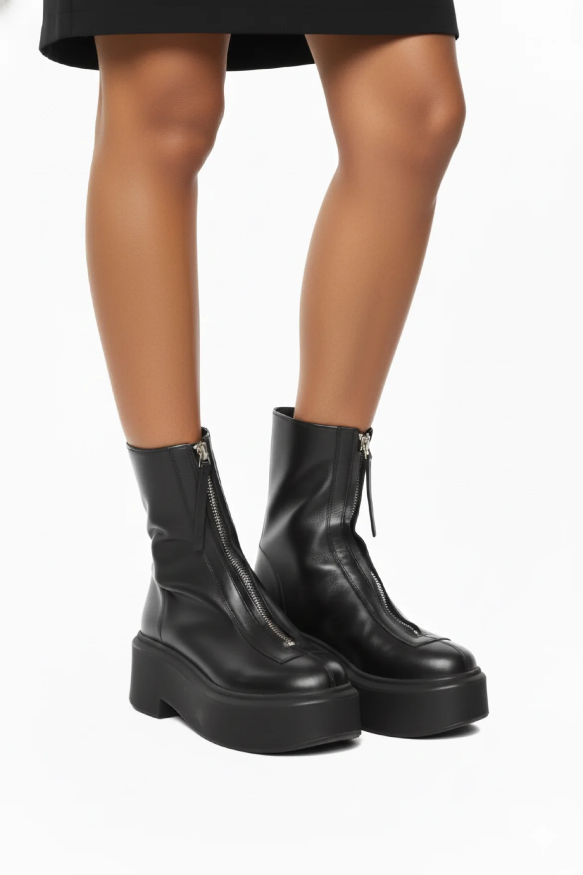 The Row Size 35 Leather Zipped Ankle Boots - Image 7