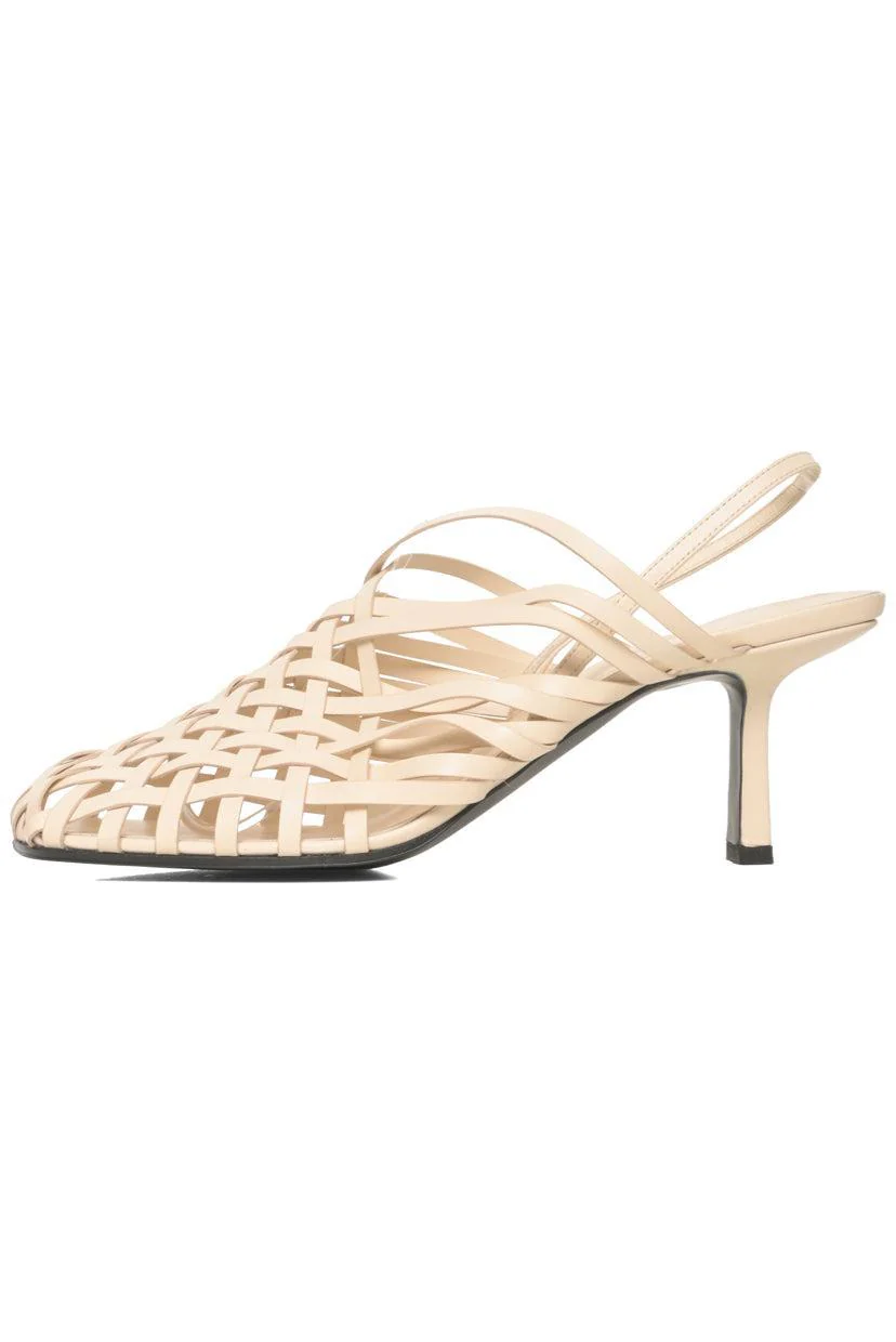 The Row Size 38.5 Smooth Vegetable Leather Woven Mule Sandals - Image 3
