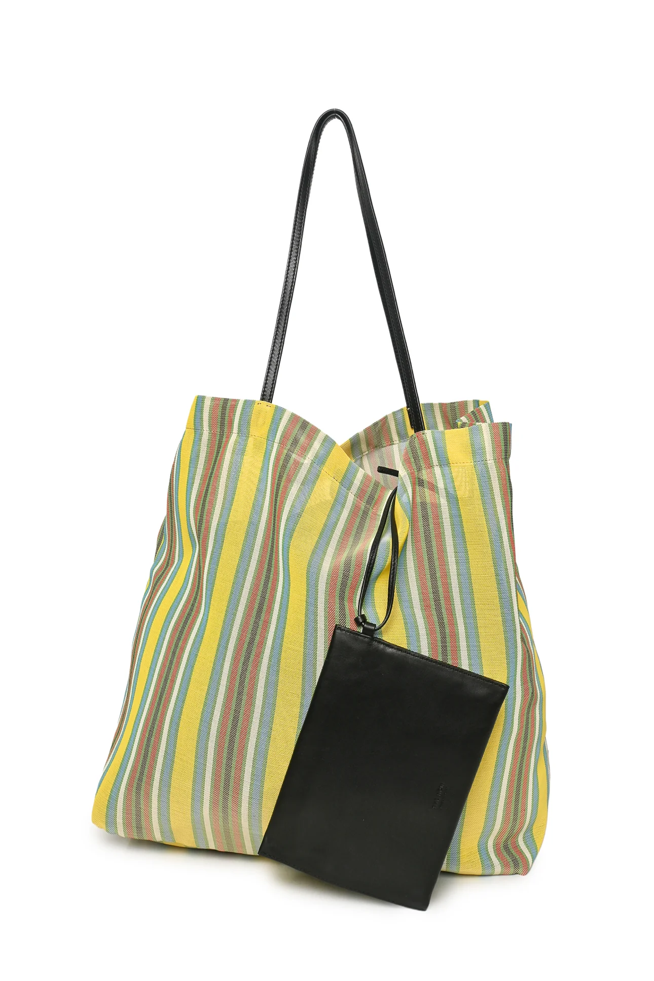 The Row Warm Multicolour Striped Mesh Barn Tote - Image 5