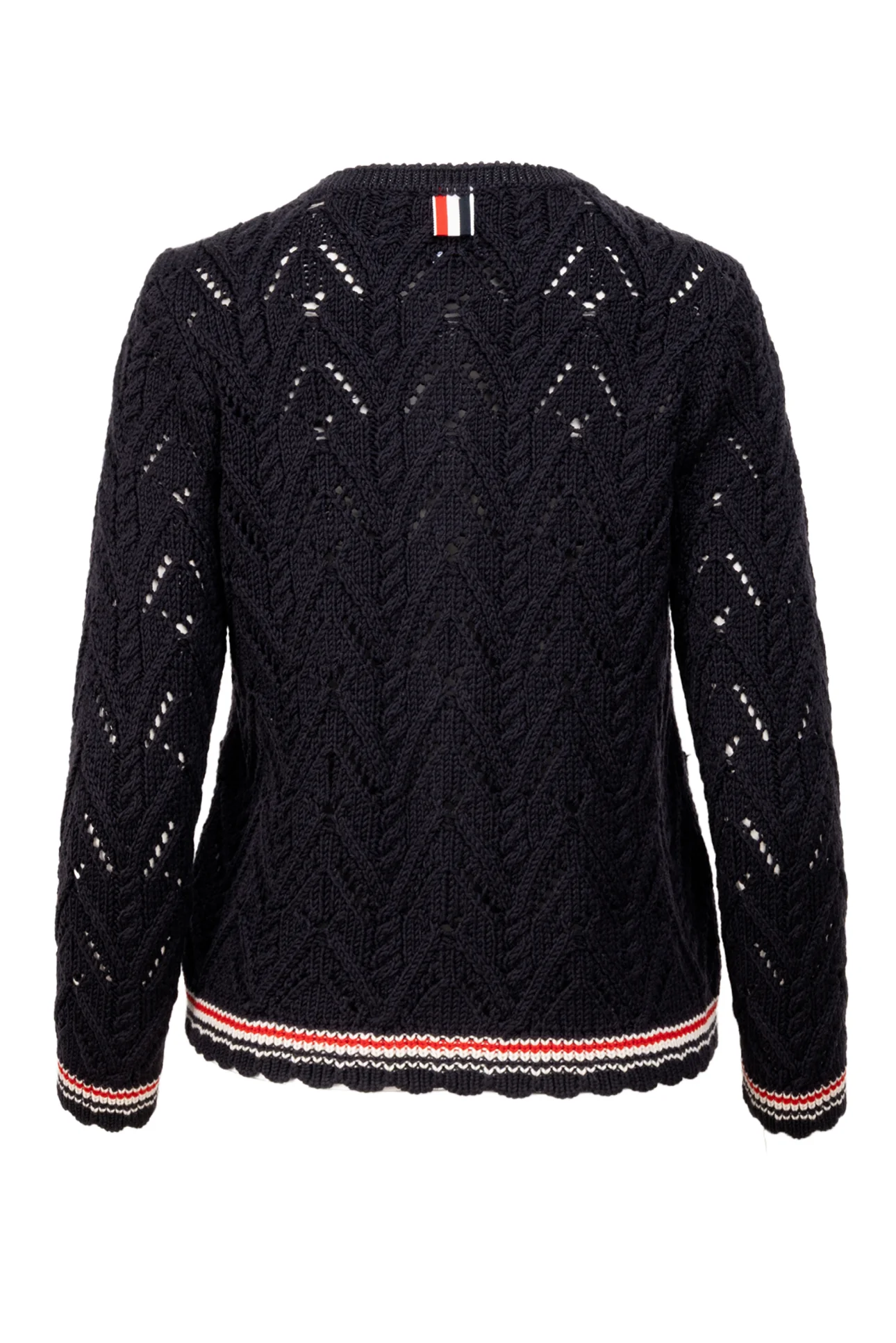 Thom Browne Size 36 Knit Merino Wool Cardigan - Image 2