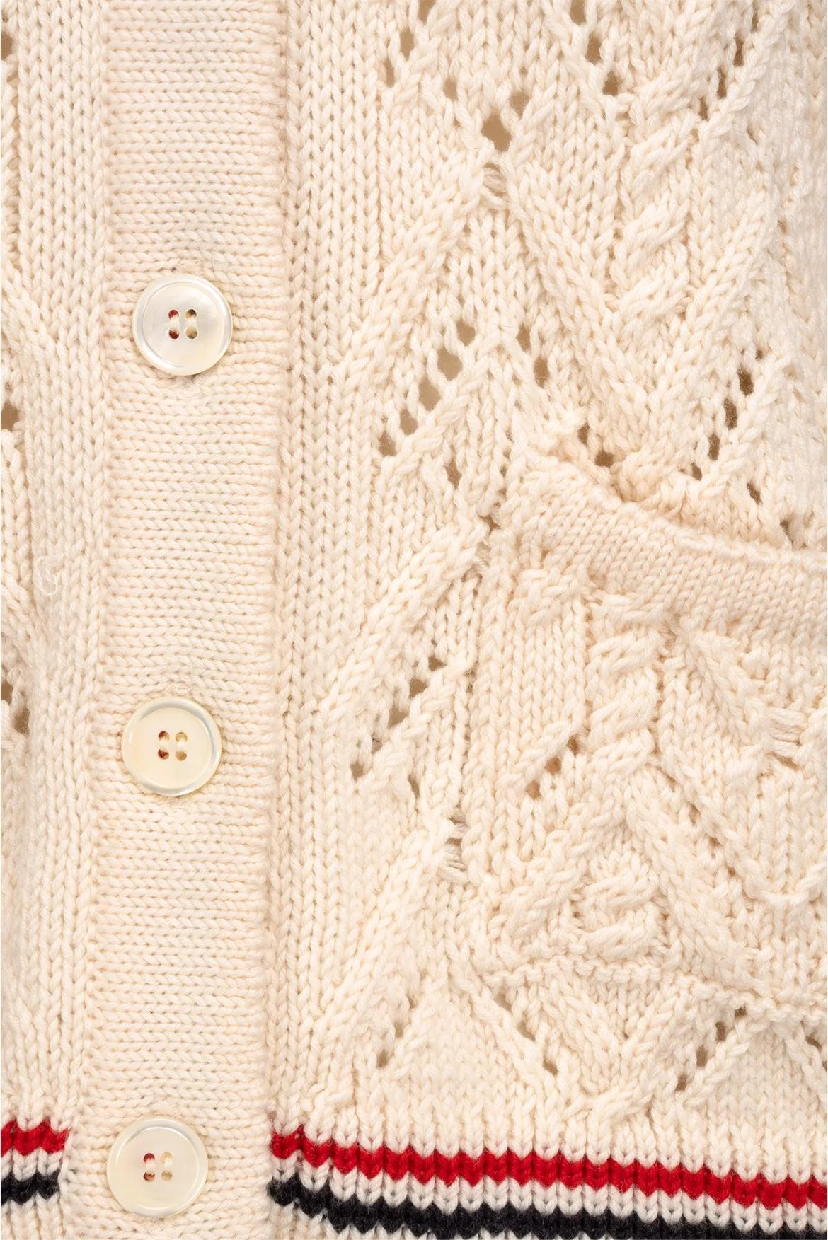 Thom Browne Size 38 Knit Merino Wool Cardigan - Image 3