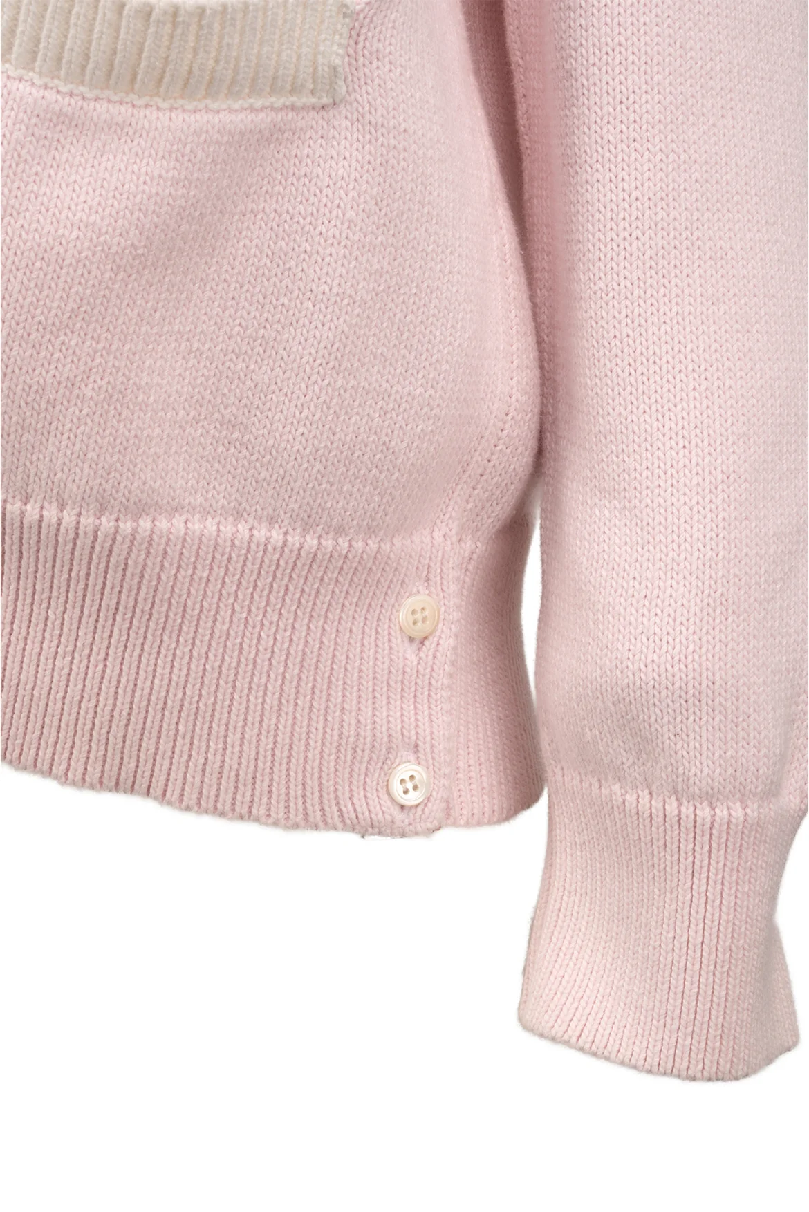Thom Browne Size 4 Flower Icon 4 Bar V Neck Cardigan - Image 3