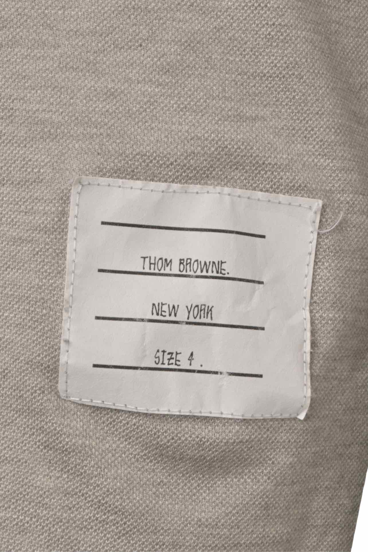 Thom Browne Size 4 Men's Cotton 2 Tone Polo Shirt - Image 3