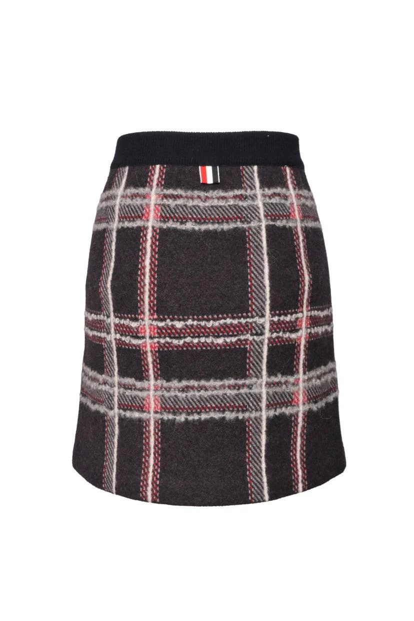 Thom Browne Size 40 Plaid Wool Skirt - Image 3