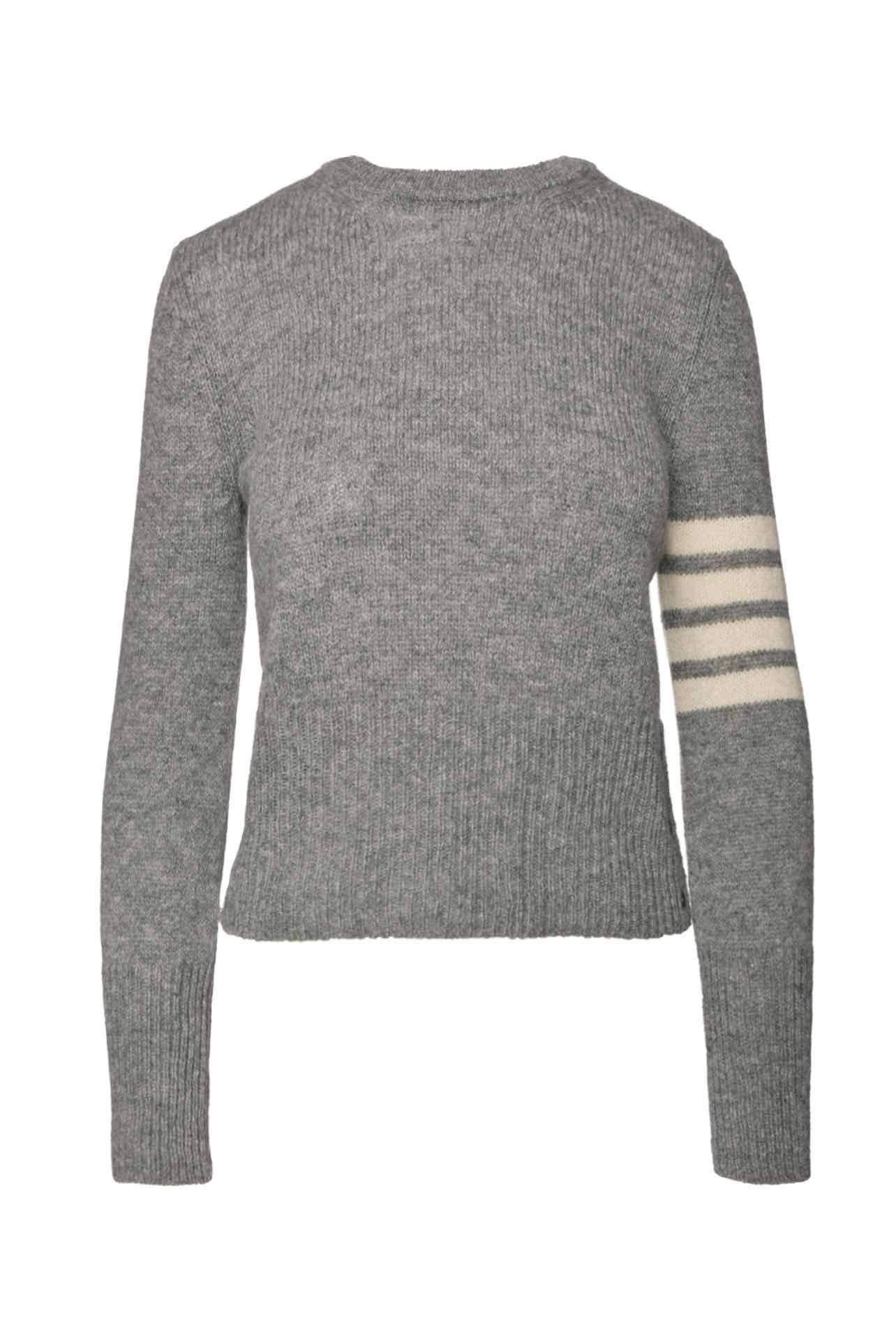 Thom Browne Size 40 Wool Jersey Stitch Classic 4-Bar Pullover Sweater