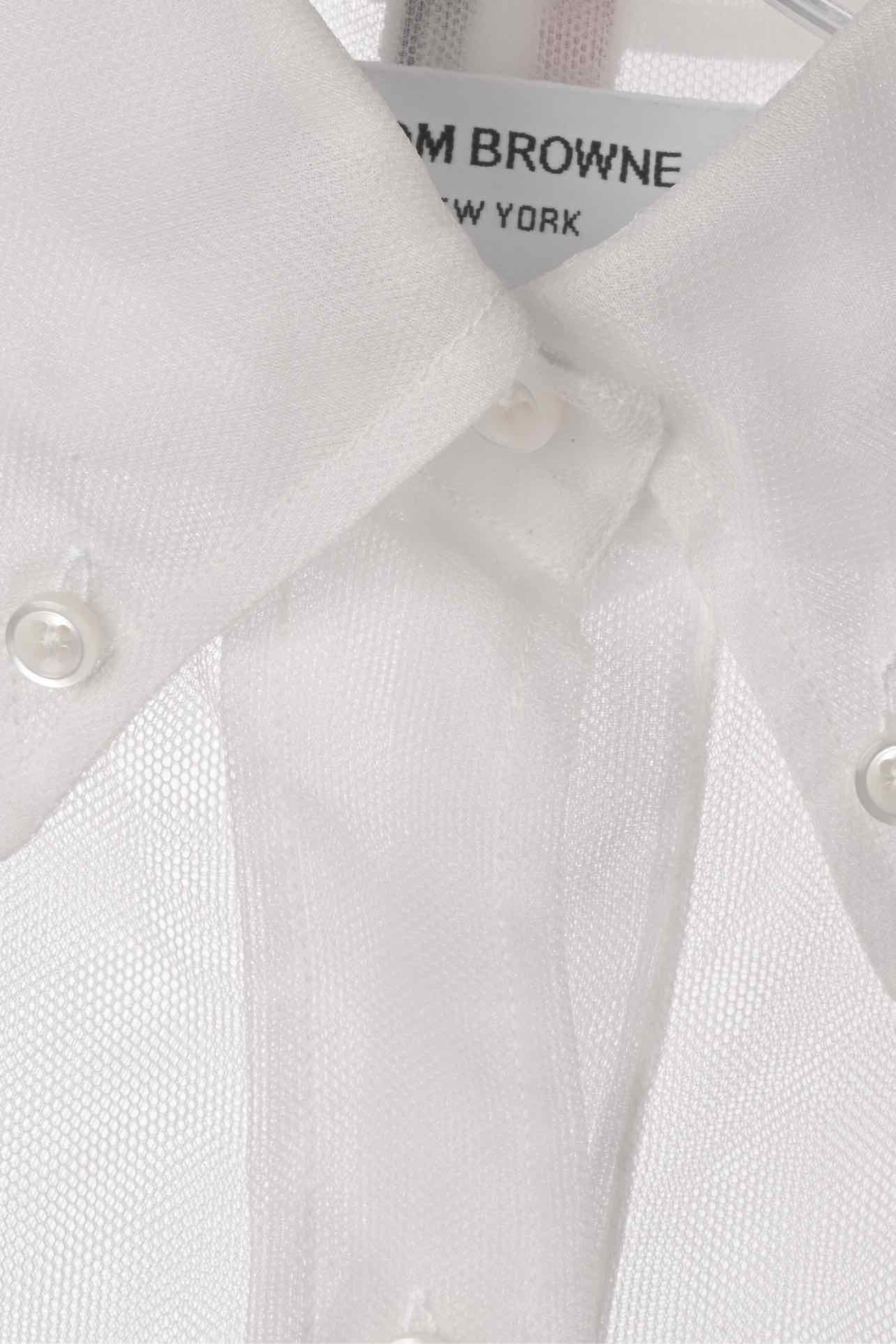 Thom Browne Size 42 Sheer Mesh Mid-Length Shirt Dress - Image 3