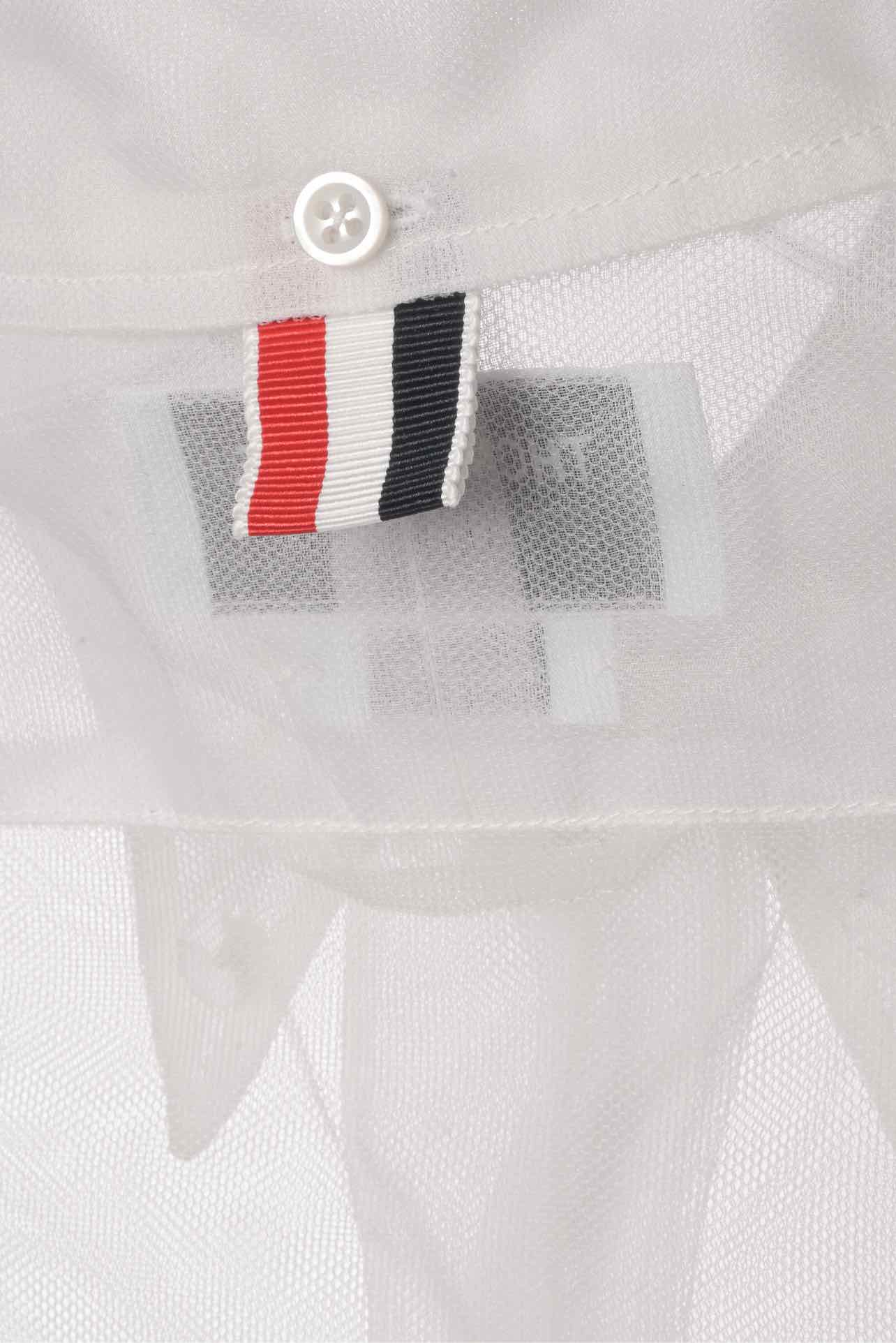 Thom Browne Size 42 Sheer Mesh Mid-Length Shirt Dress - Image 4