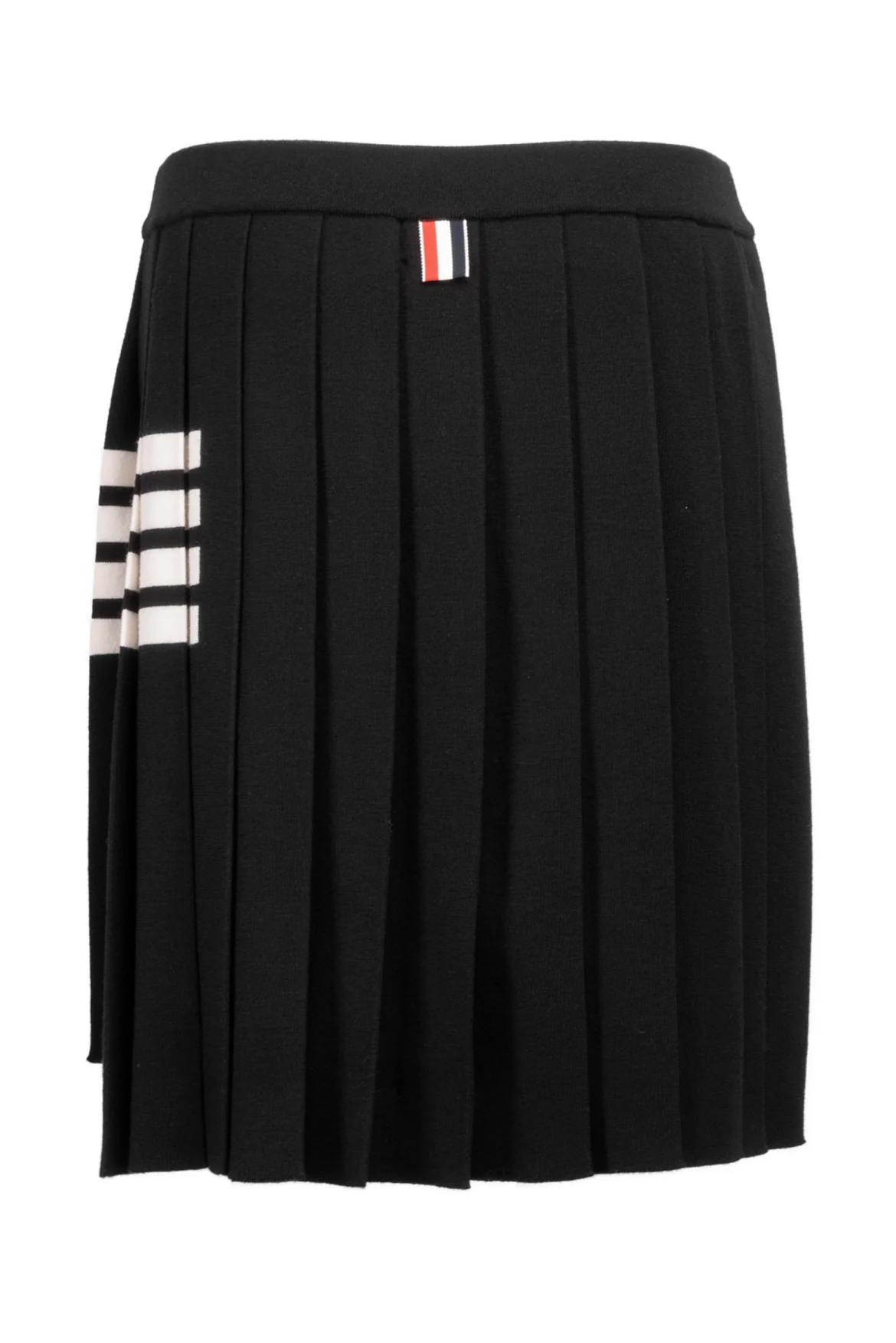 Thom Browne Size 46 4 Bar Pleated Wool Blend Knit Mini Skirt - Image 2