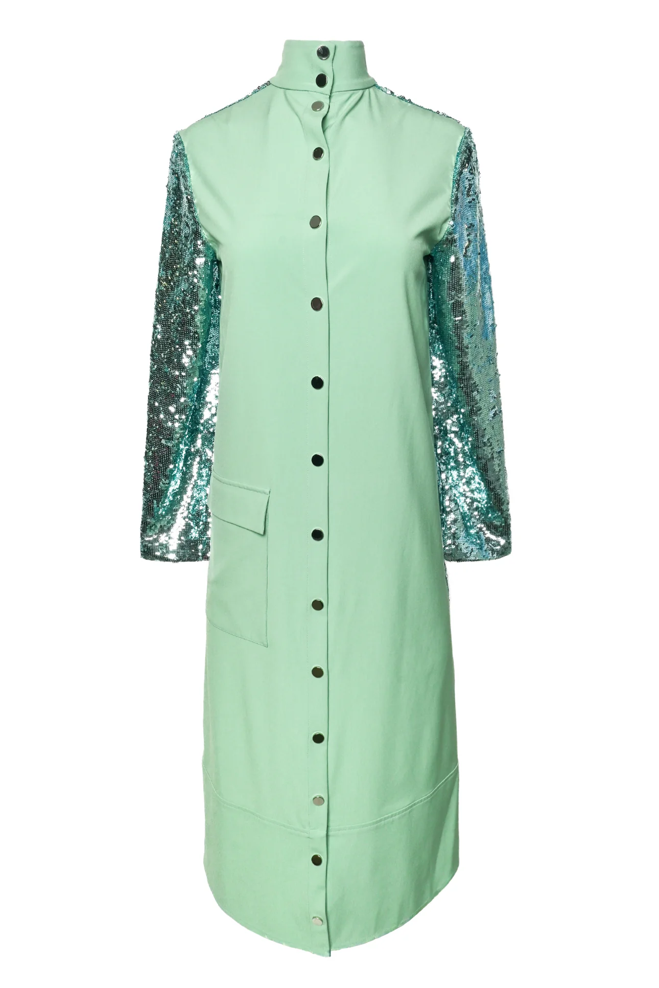 Tibi Size 2 Reversible Sequin Midi Dress