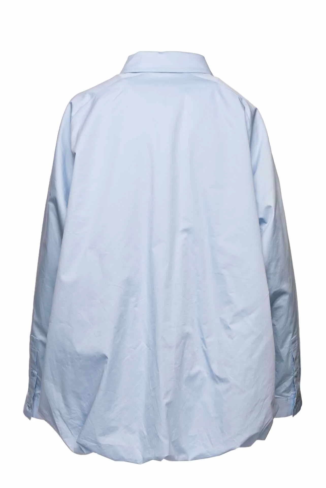 Tibi Size M Eco Poplin Bubble Hem Shirt - Image 2