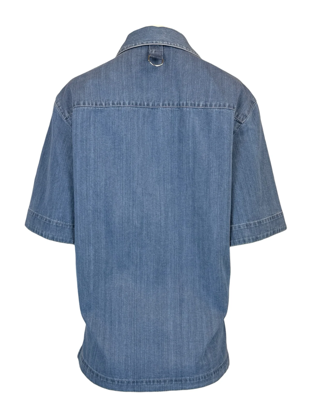 Tibi Size M Summer Denim Camp Shirt - Image 2