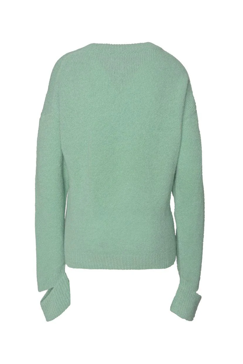 Tibi Size S Cutout Alpaca-Blend Sweater - Image 3