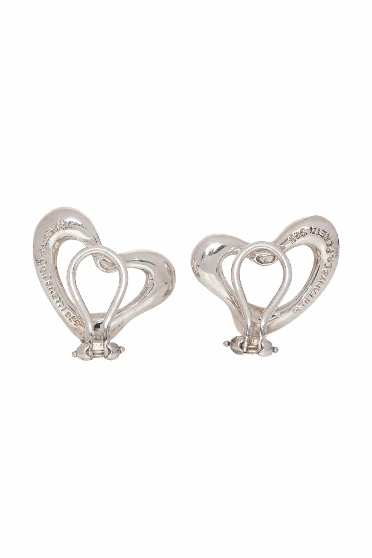 Tiffany & Co Elsa Peretti Open Heart Clip On Earrings - Image 2