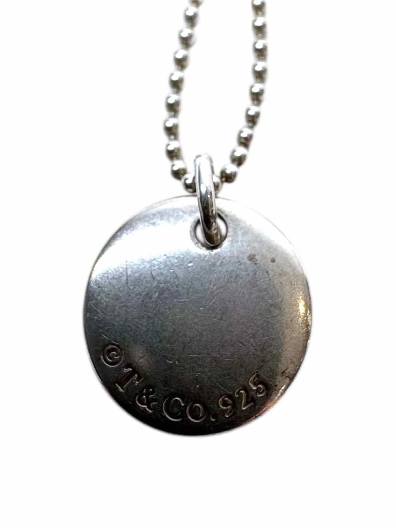 Tiffany & Co Notes Alphabet Disc Charm Pendant Necklace - Image 4