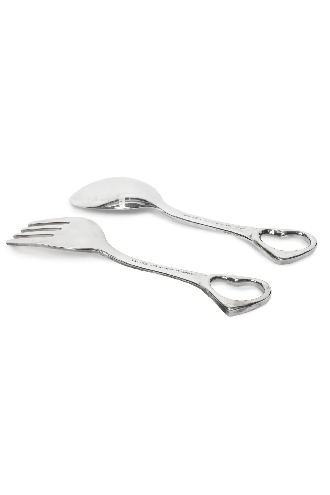 Tiffany & Co Open Heart Fork and Spoon Baby Set - Image 3