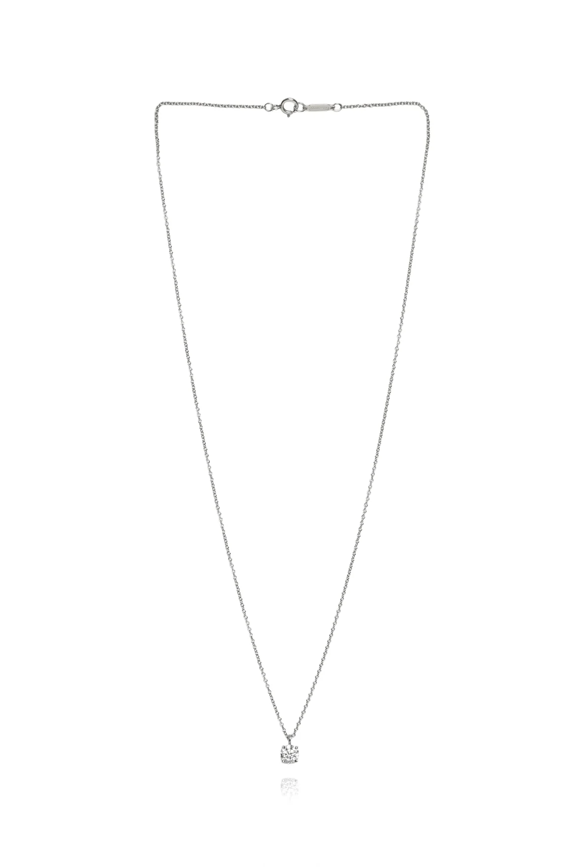 Tiffany & Co Platinum Solitaire Necklace - Image 2