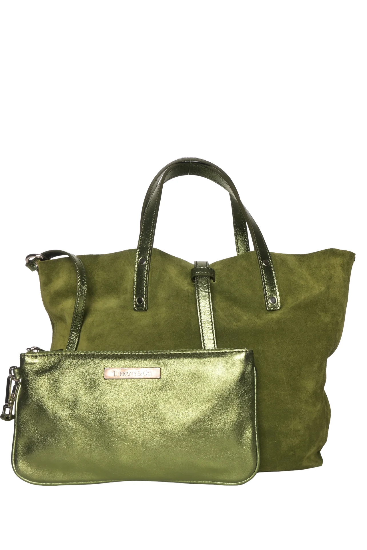 Tiffany & Co Reversible Metallic Suede Tote - Image 7