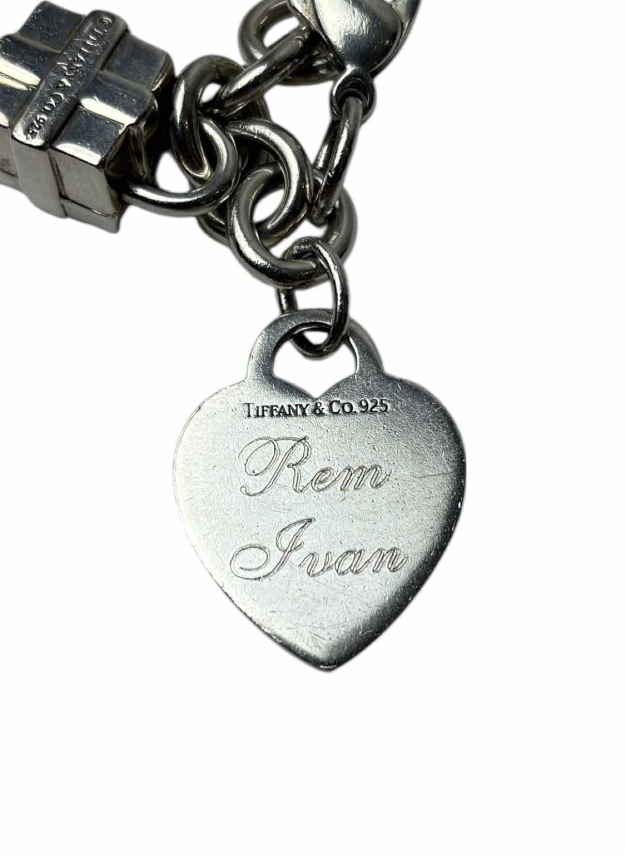 Tiffany & Co Silver Heart Padlock Charm Bracelet - Image 3