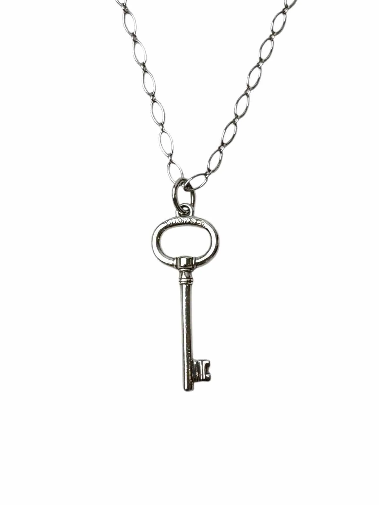 Tiffany & Co Silver Key Pendant Necklace - Image 2