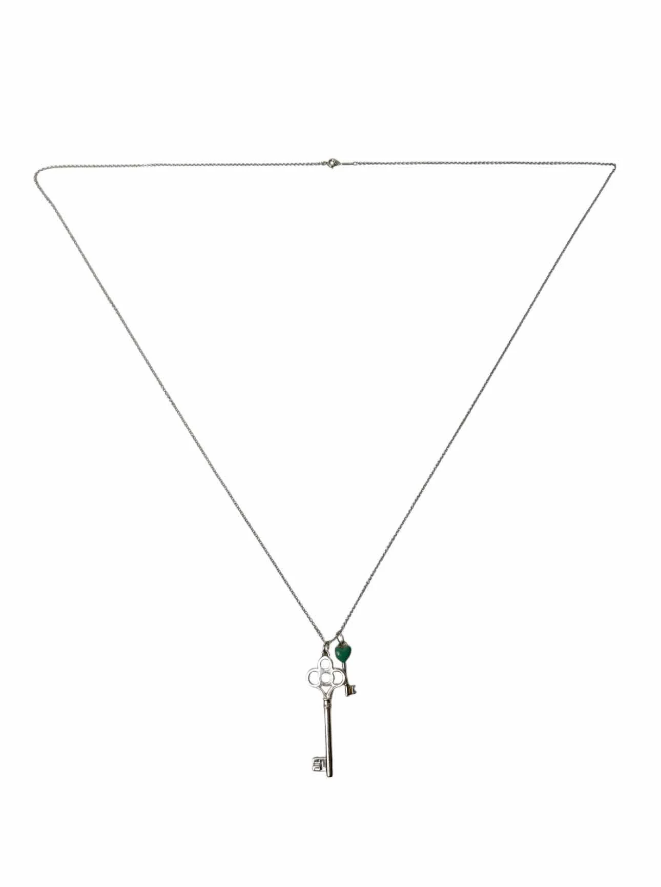 Tiffany & Co Silver Key Pendant Necklace - Image 2