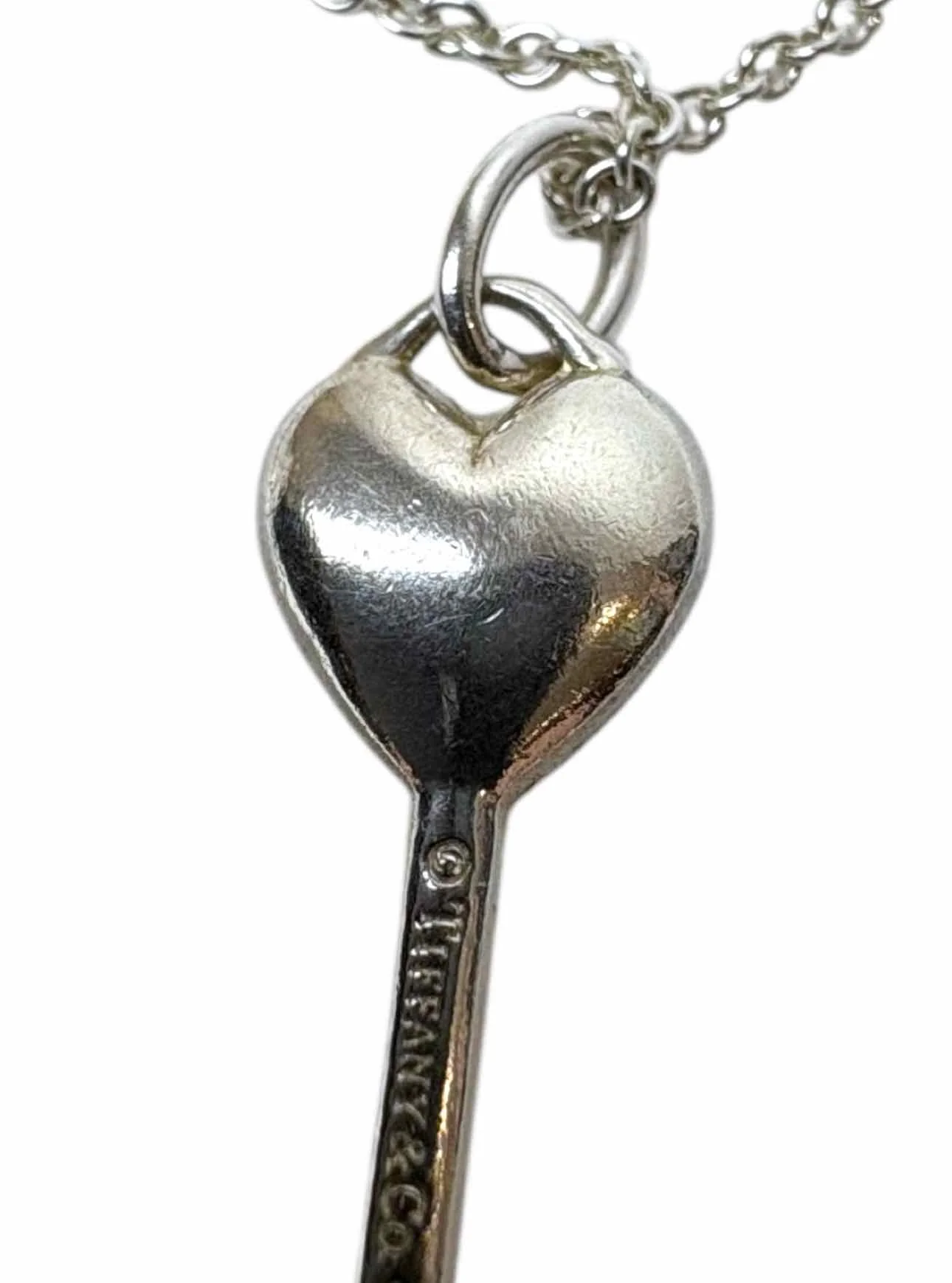 Tiffany & Co Silver Key Pendant Necklace - Image 4