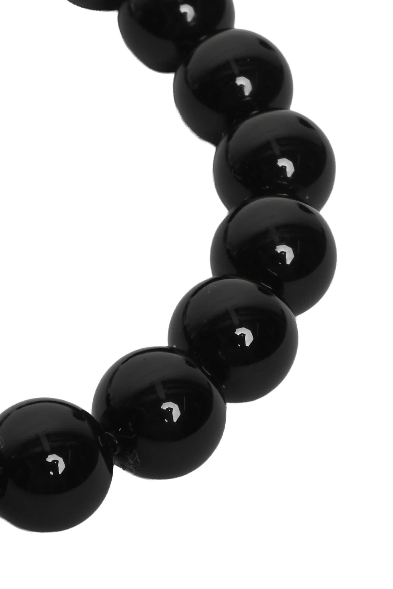 Tiffany & Co Sterling Silver Black Onyx Bead Toggle Bracelet - Image 3