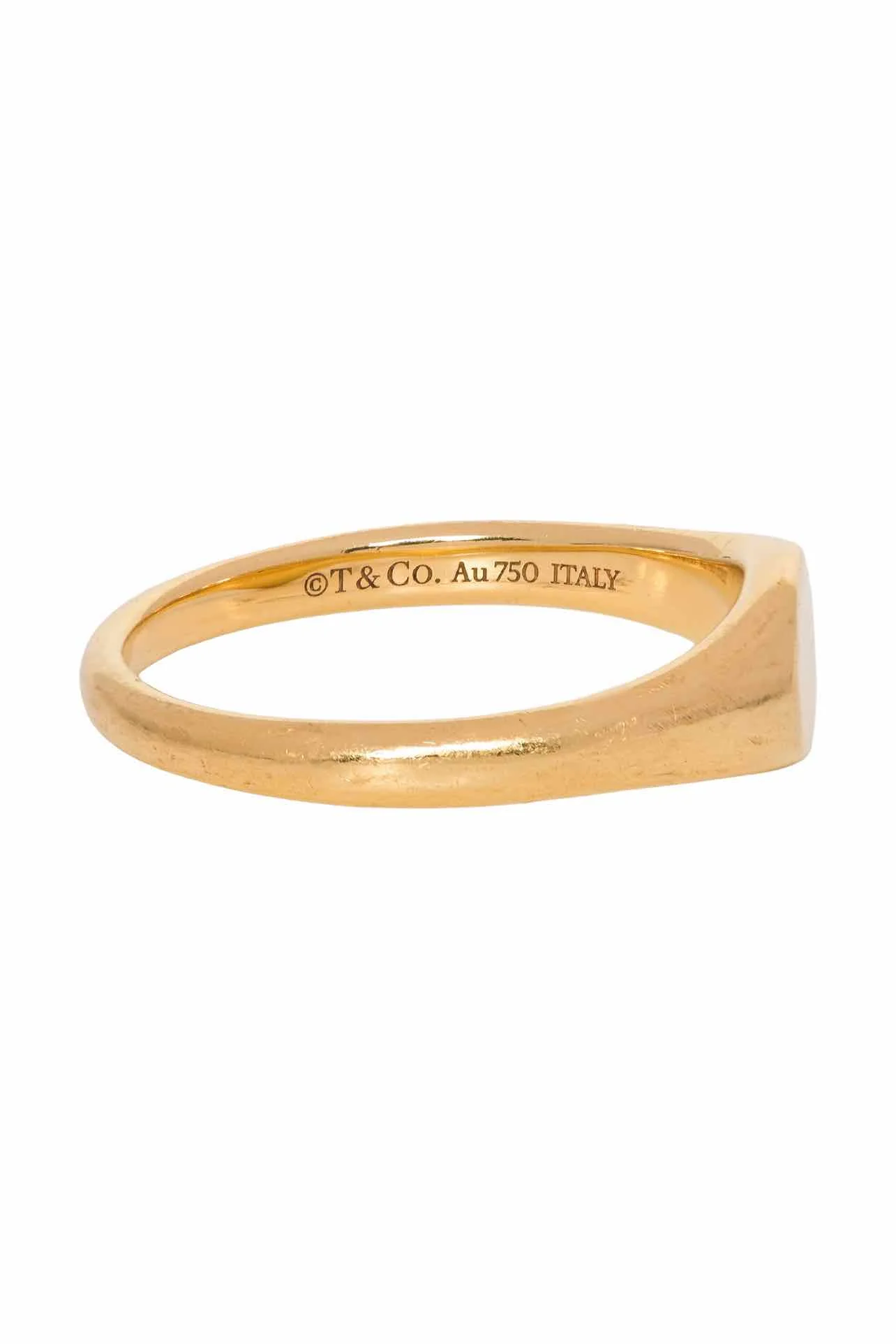 Tiffany Size 7 18K Yellow Gold Signet Ring - Image 3