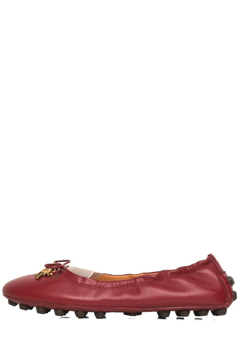 Tod's Size 37 Charm Ballerina Flats - Image 3