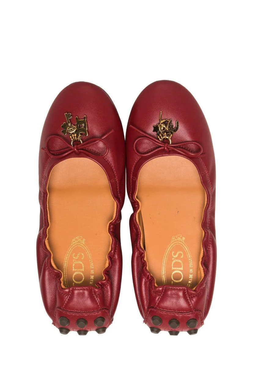 Tod's Size 37 Charm Ballerina Flats - Image 6