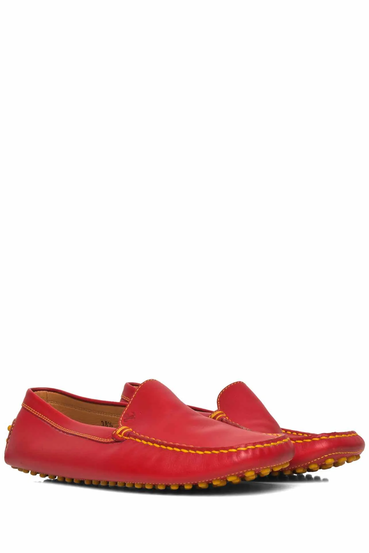 Tod's x Ferrari Size 38.5 Leather Gommino Driving Loafers - Image 2