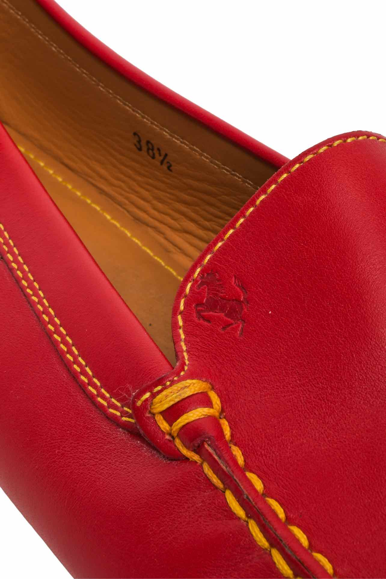 Tod's x Ferrari Size 38.5 Leather Gommino Driving Loafers - Image 4
